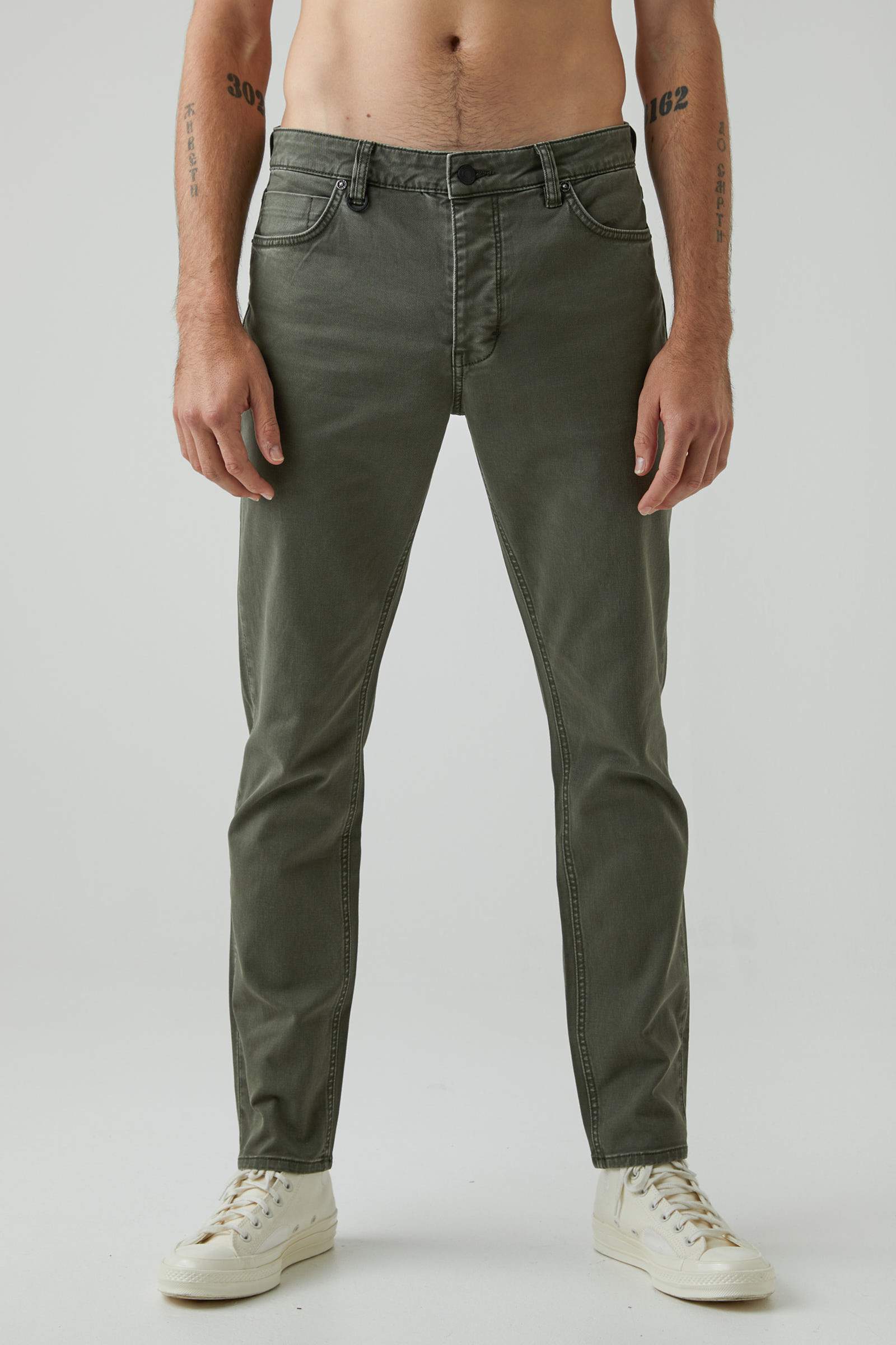Lou Slim Twill Military – Service Denim NZ