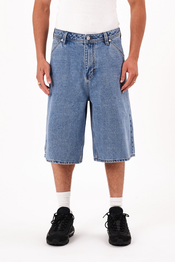 DADA着用FILTH front zip baggy denim shorts A6 Big Baggy Short - Davis – Service Denim NZ