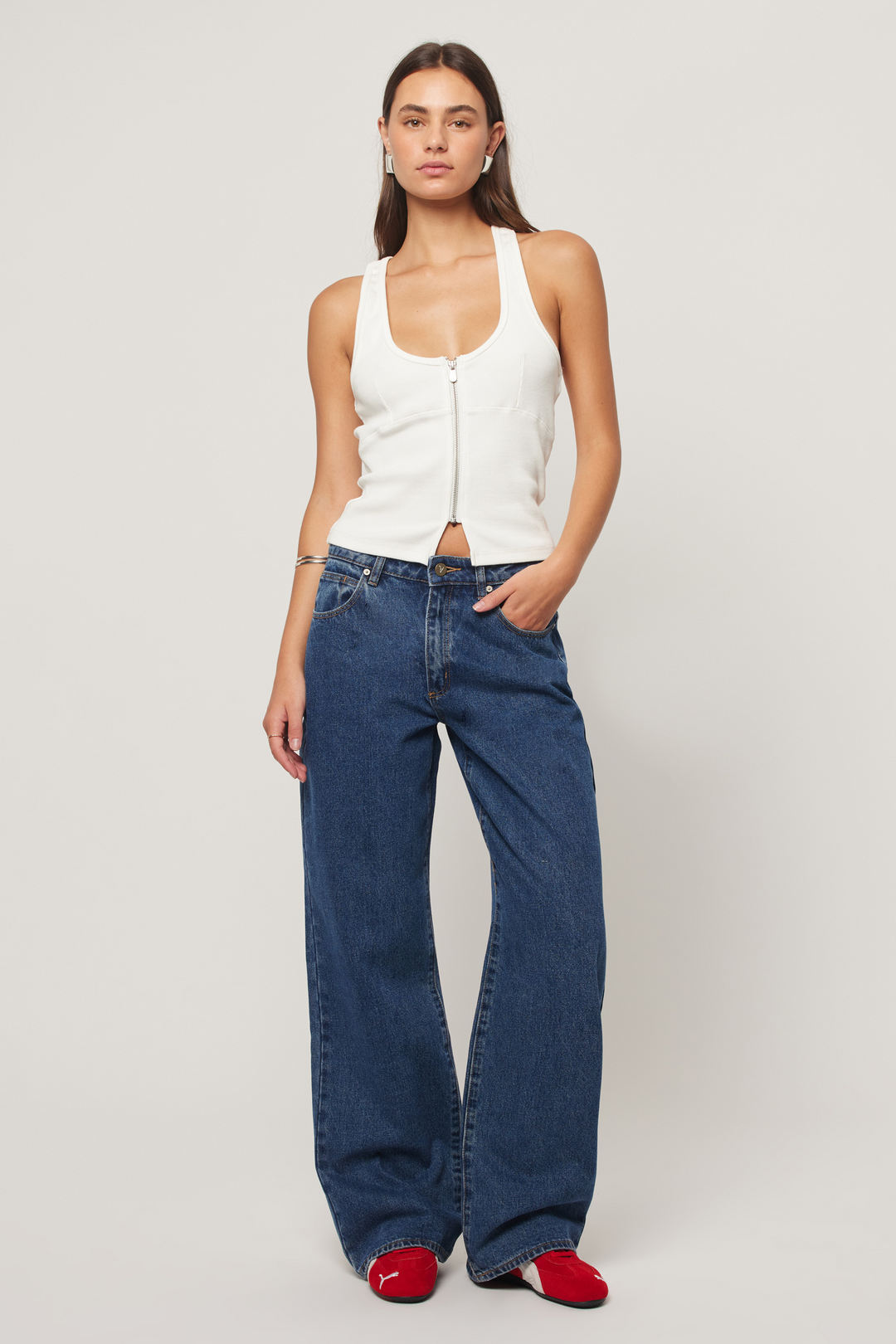 BELVET ベルベット baggy rigid denim ネイビー Baggy rigid denim – BELVET